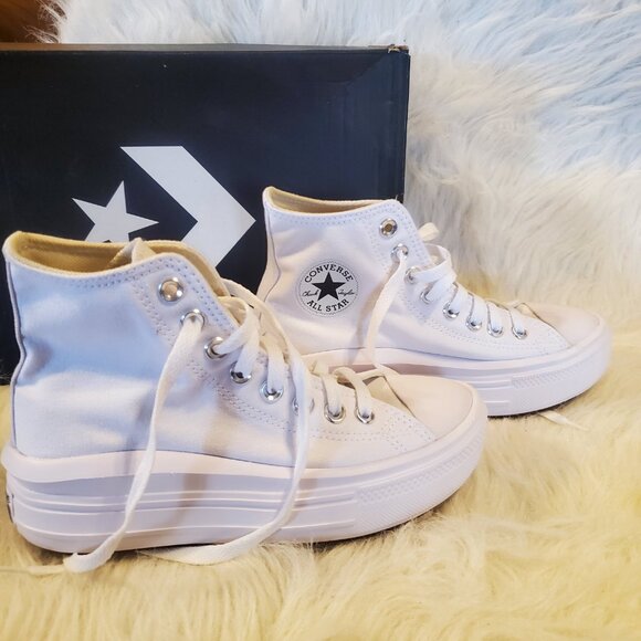 NEW Converse WMNS CTAS MOVE WHITE 568498C Platforms Sneakers - Picture 3 of 10